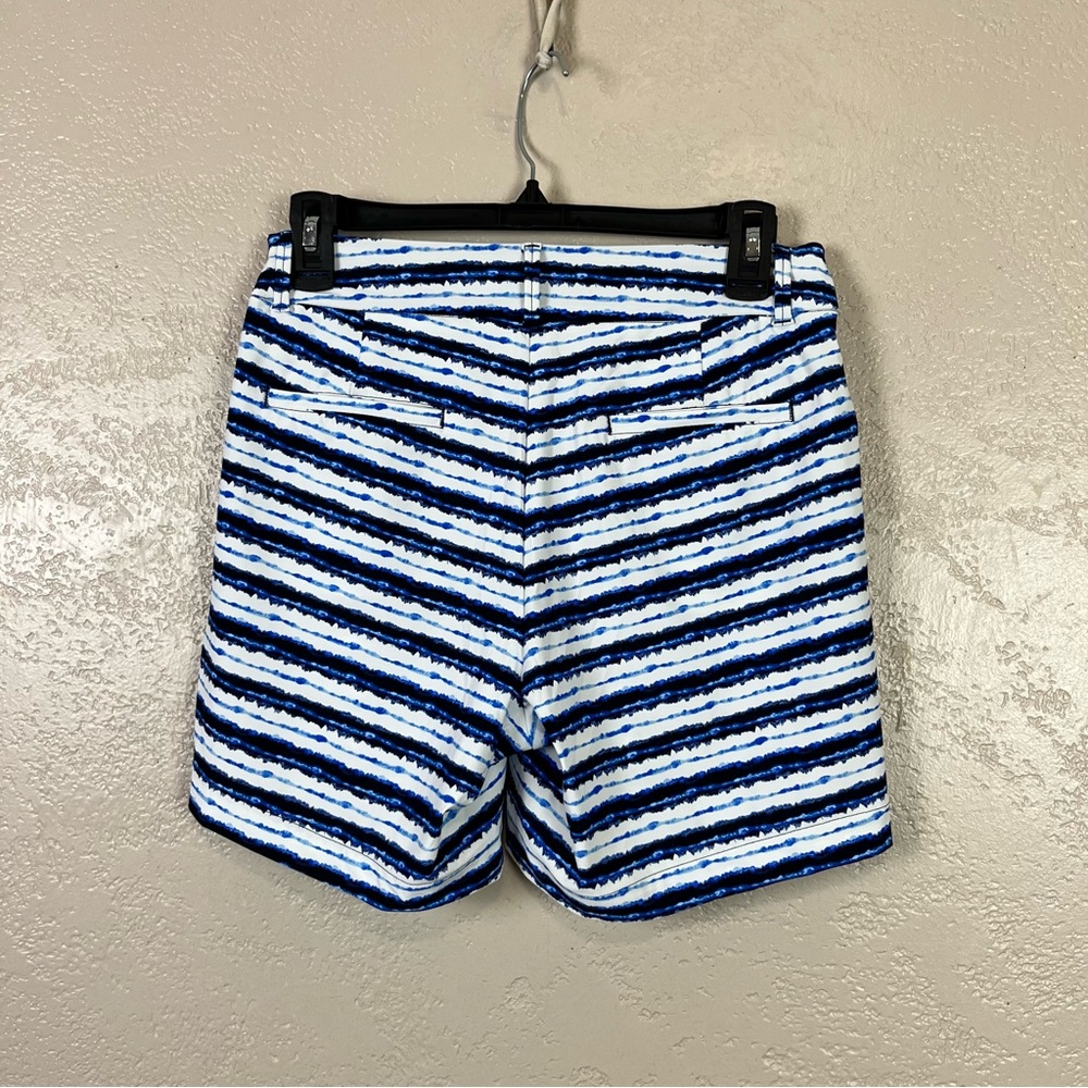 Spanx Shorts Women's‎ X Small Sunshine Shorts Blue Painted Stripe 6" - Picture 4 of 12